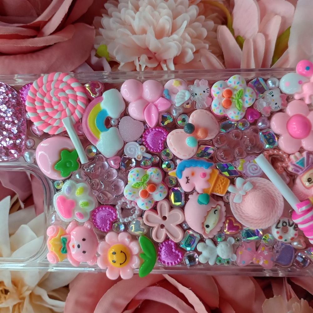 Pink and Multicolor Junk Iphone 13 Pro Max Phone Case